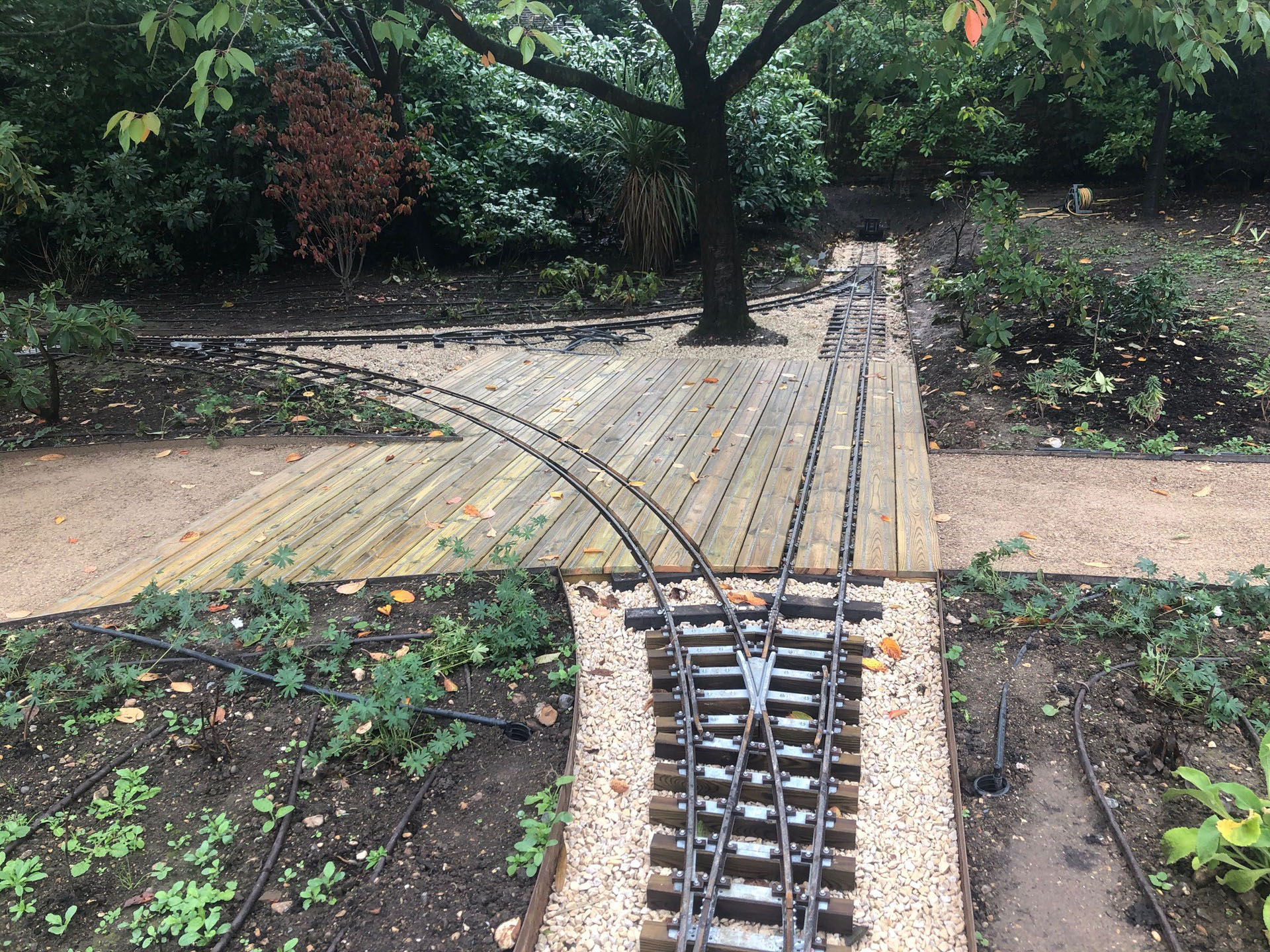 Railway Track through garden