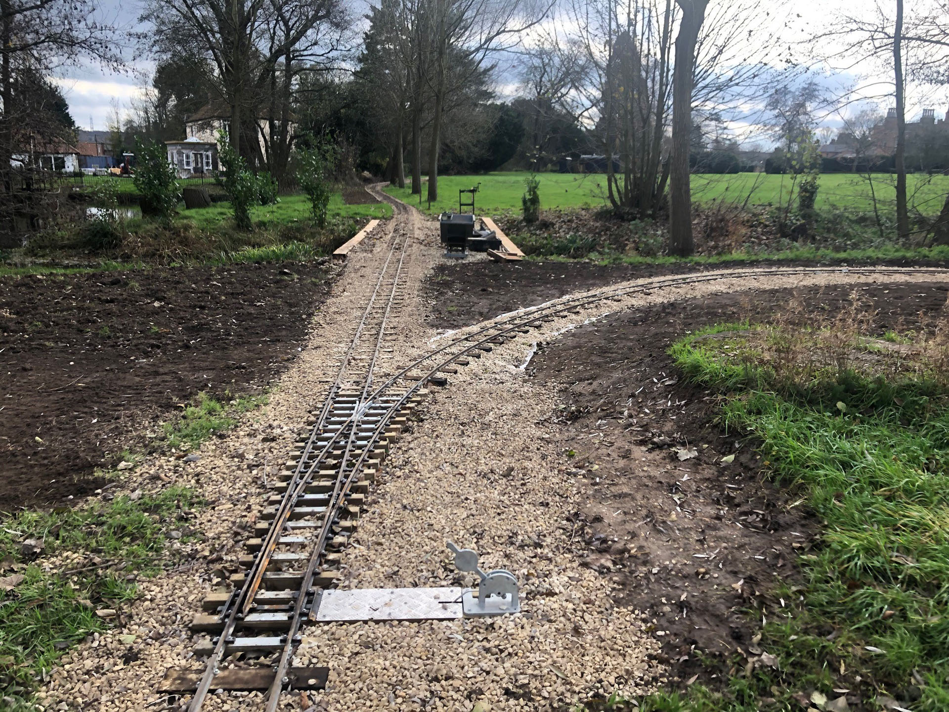 Railway Track through garden